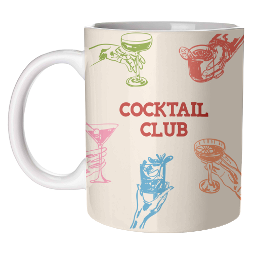 Cocktail Club - unique mug by EZbie