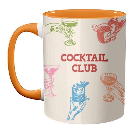 Cocktail Club - unique mug by EZbie