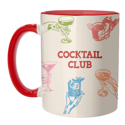 Cocktail Club - unique mug by EZbie