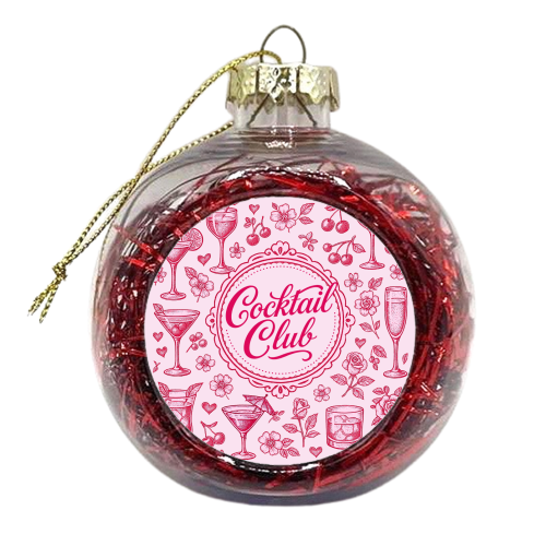 Cocktail Club - xmas bauble by Lilly Rose