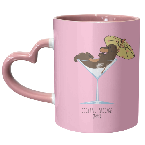 Cocktail Sausage Dog - unique mug by charlotte blunden