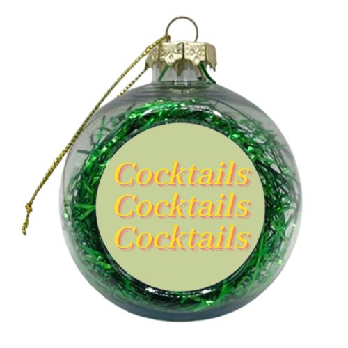 Cocktails - xmas bauble by Proper Job Studio