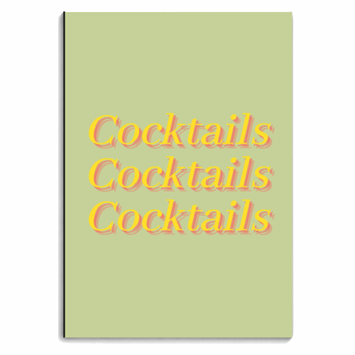 Cocktails - personalised A4, A5, A6 notebook by Proper Job Studio