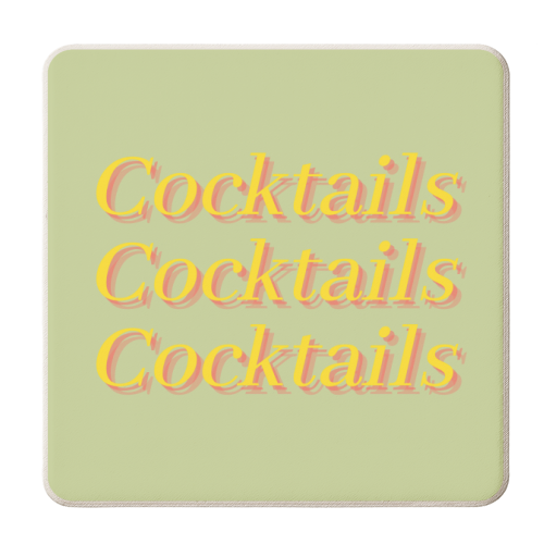 Cocktails - personalised beer coaster by Proper Job Studio