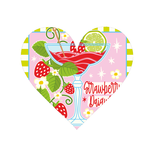 Cocktails - Strawberry Daiquiri - Magnet by Claire Atwood