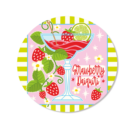 Cocktails - Strawberry Daiquiri - Magnet by Claire Atwood