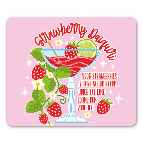 Cocktails - Strawberry Daiquiri - mouse mat by Claire Atwood