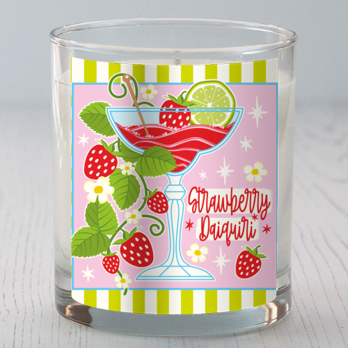 Cocktails - Strawberry Daiquiri - scented candle by Claire Atwood