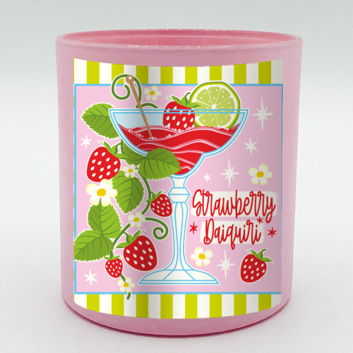 Cocktails - Strawberry Daiquiri - scented candle by Claire Atwood