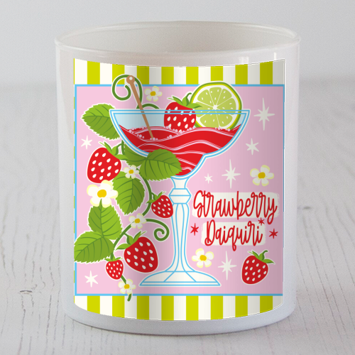 Cocktails - Strawberry Daiquiri - scented candle by Claire Atwood