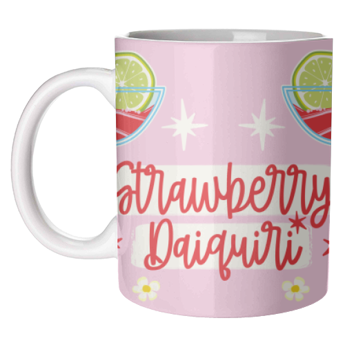 Cocktails - Strawberry Daiquiri - unique mug by Claire Atwood