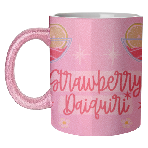 Cocktails - Strawberry Daiquiri - unique mug by Claire Atwood