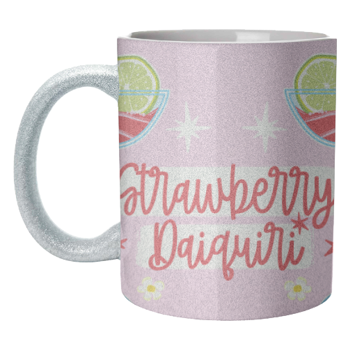 Cocktails - Strawberry Daiquiri - unique mug by Claire Atwood