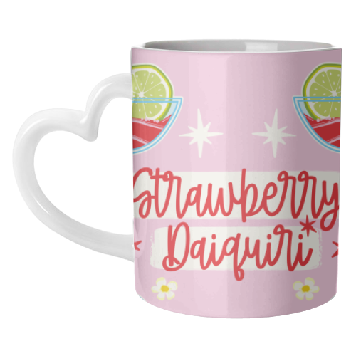 Cocktails - Strawberry Daiquiri - unique mug by Claire Atwood