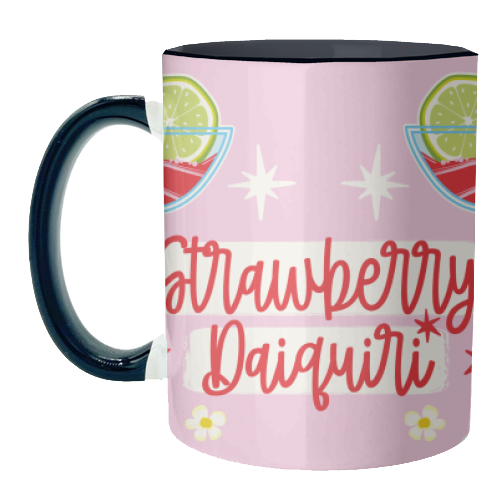 Cocktails - Strawberry Daiquiri - unique mug by Claire Atwood