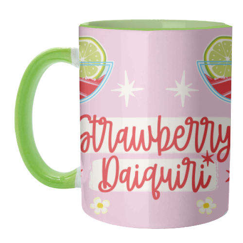Cocktails - Strawberry Daiquiri - unique mug by Claire Atwood