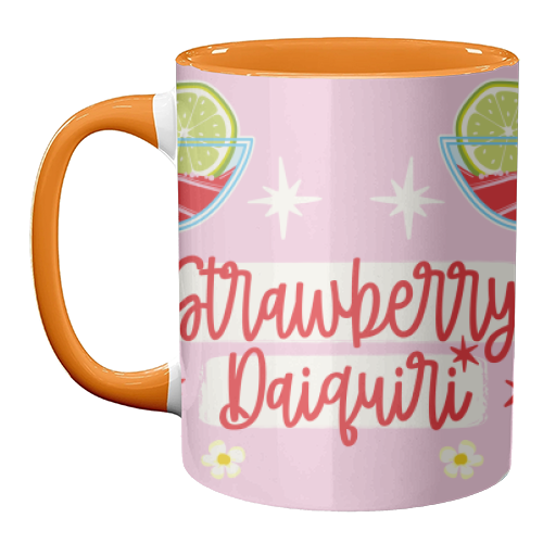Cocktails - Strawberry Daiquiri - unique mug by Claire Atwood