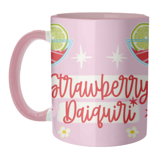Cocktails - Strawberry Daiquiri - unique mug by Claire Atwood