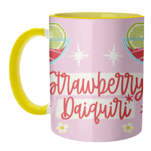 Cocktails - Strawberry Daiquiri - unique mug by Claire Atwood