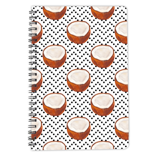 coconut pattern - personalised A4, A5, A6 notebook by Anastasios Konstantinidis