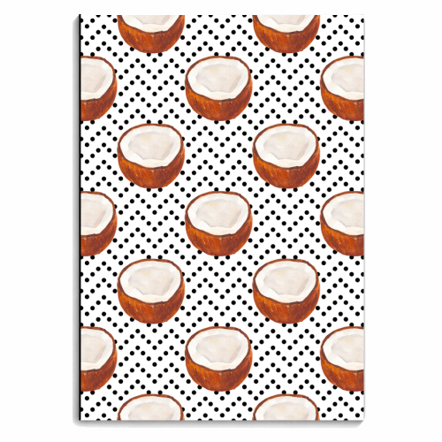 coconut pattern - personalised A4, A5, A6 notebook by Anastasios Konstantinidis