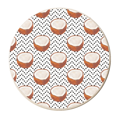 coconut pattern - personalised beer coaster by Anastasios Konstantinidis
