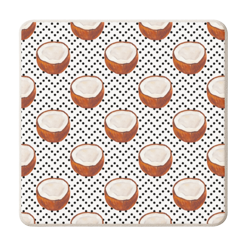 coconut pattern - personalised beer coaster by Anastasios Konstantinidis