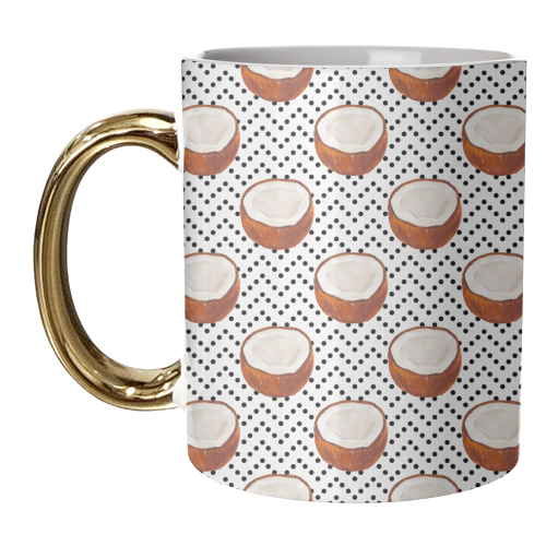 coconut pattern - unique mug by Anastasios Konstantinidis