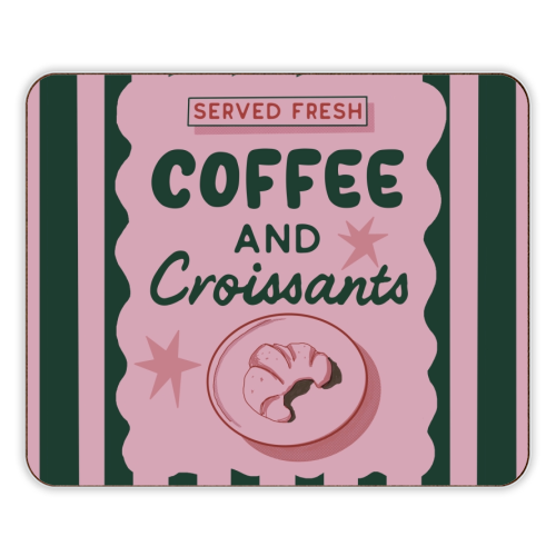 Coffee and Croissants - designer placemat by Giddy Kipper