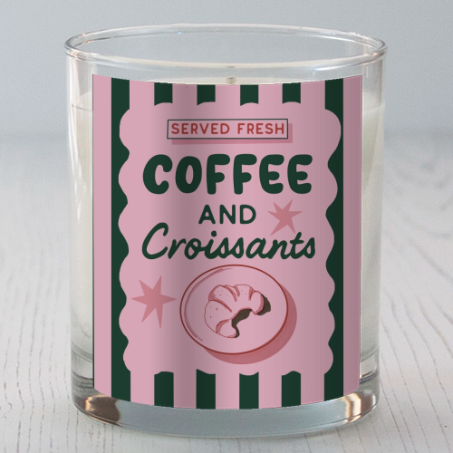 Coffee and Croissants - scented candle by Giddy Kipper