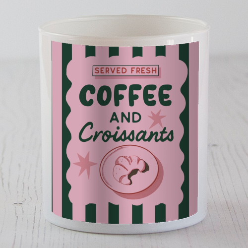 Coffee and Croissants - scented candle by Giddy Kipper