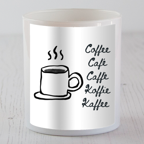 Coffee Cafe - scented candle by Ms Doodle