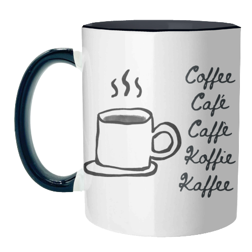Coffee Cafe - unique mug by Ms Doodle