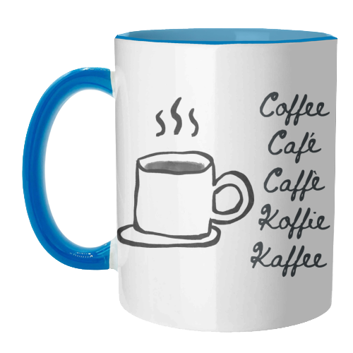 Coffee Cafe - unique mug by Ms Doodle