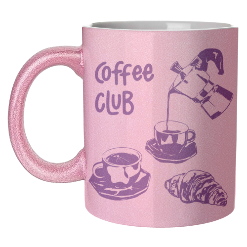 Coffee Club – Doodle Illustration - unique mug by EZbie