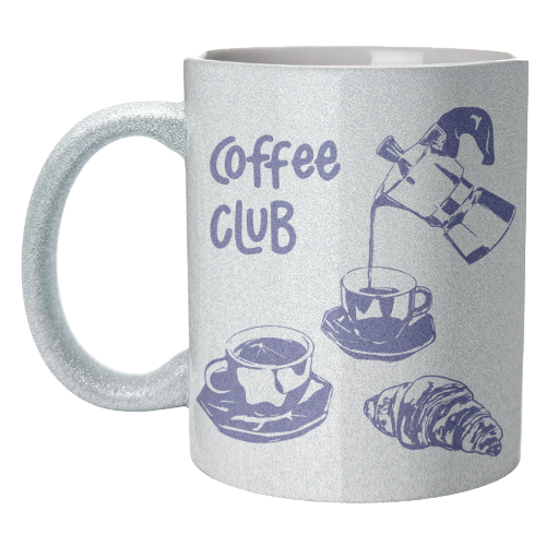 Coffee Club – Doodle Illustration - unique mug by EZbie