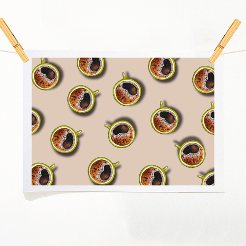 Coffee Cups - A1 - A4 art print by Linbylane