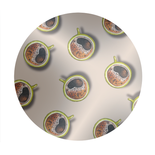 Coffee Cups - Circle Sticker by Linbylane