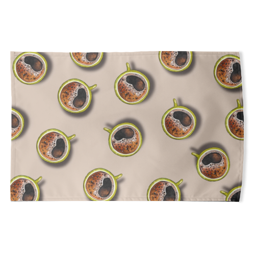 Coffee Cups - funny tea towel by Linbylane