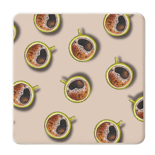 Coffee Cups - personalised beer coaster by Linbylane