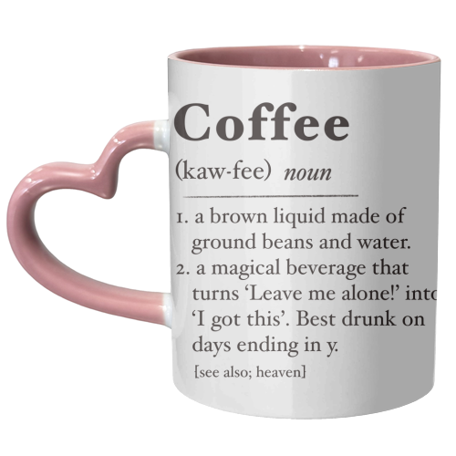 Coffee definition print - unique mug by The Girl Next Draw