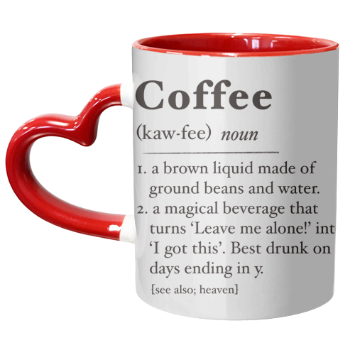 Coffee definition print - unique mug by The Girl Next Draw