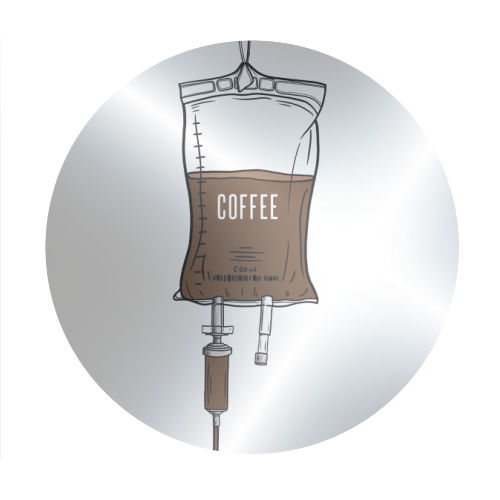 Coffee Drip - Circle Sticker by Adam Regester