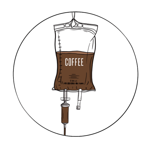 Coffee Drip - Circle Sticker by Adam Regester