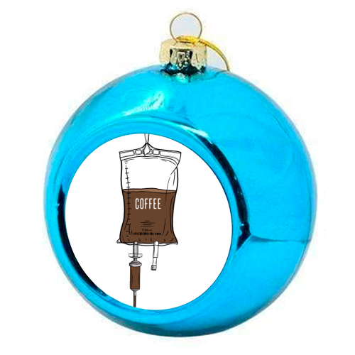 Coffee Drip - colourful christmas bauble by Adam Regester
