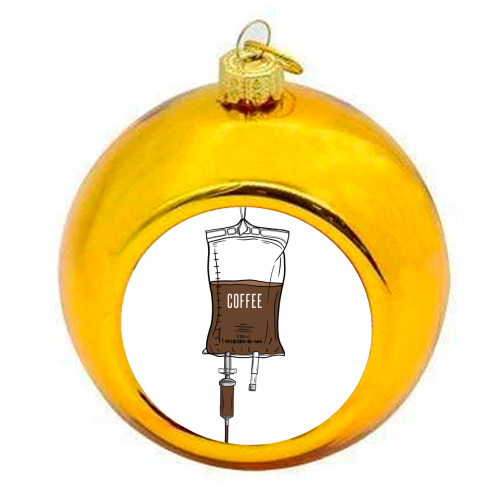Coffee Drip - colourful christmas bauble by Adam Regester