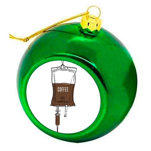 Coffee Drip - colourful christmas bauble by Adam Regester