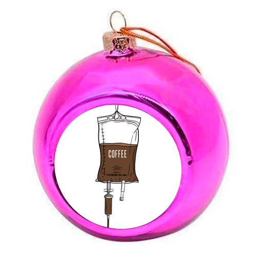 Coffee Drip - colourful christmas bauble by Adam Regester