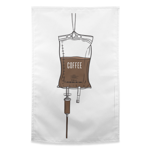 Coffee Drip - funny tea towel by Adam Regester