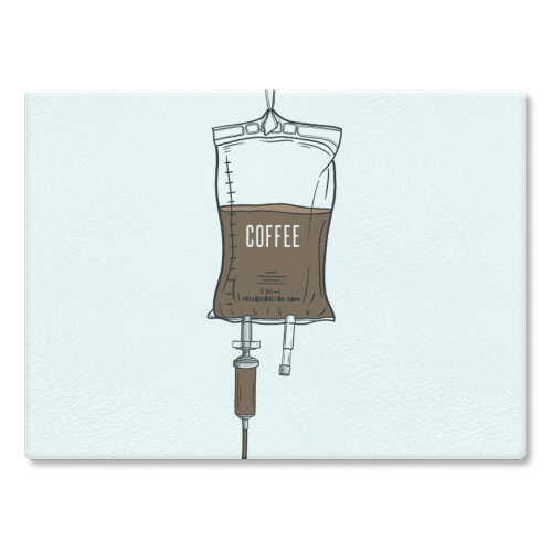 Coffee Drip - glass chopping board by Adam Regester